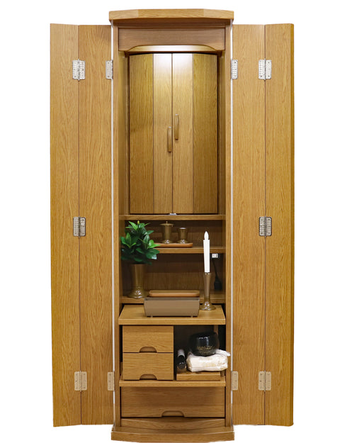 Soka Gakkai Furniture-style Buddhist Altar "Respe" Manually-operated Cabinet Door Available in 2 Colors